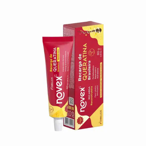 Novex Brazilian Keratin Recharge Hair Treatment 80g – Restore damaged hair, strengthen strands, and add brilliant shine – Buy now at MKPBR.COM – Worldwide Shipping