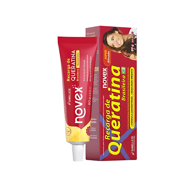 Novex Keratin Reconstructor for Damaged Hair 2.82oz – Deep repair and revitalization for chemically treated hair – Buy now at MKPBR.COM – Worldwide Shipping