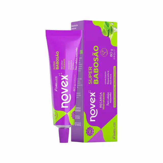Novex Super Babosão Aloe Vera Recharge Hydration Mask 80g – Deeply hydrate, repair, and protect hair – Buy now at MKPBR.COM – Worldwide Shipping