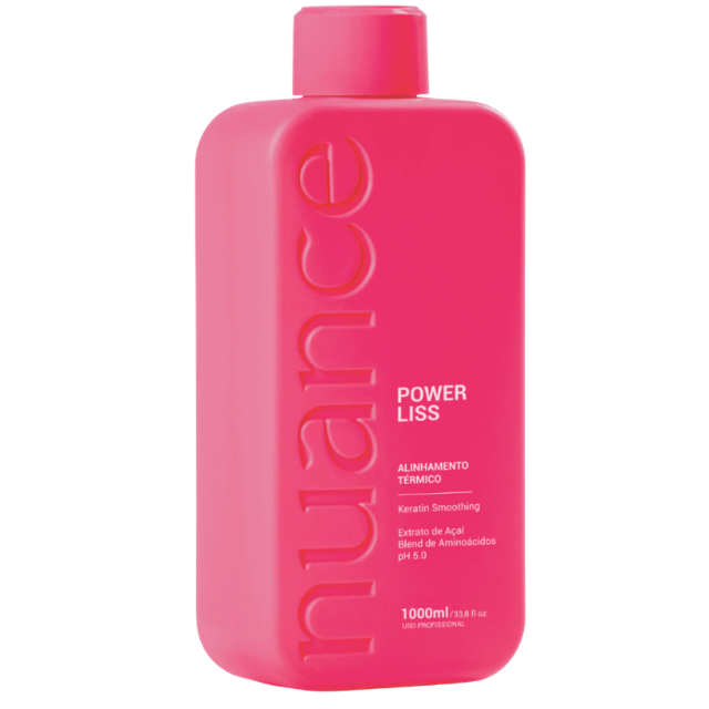 Nuance Power Liss Brazilian Thermal Alignment System 33.81 oz front view professional straightening cream – Buy now at MKPBR.COM – Worldwide Shipping