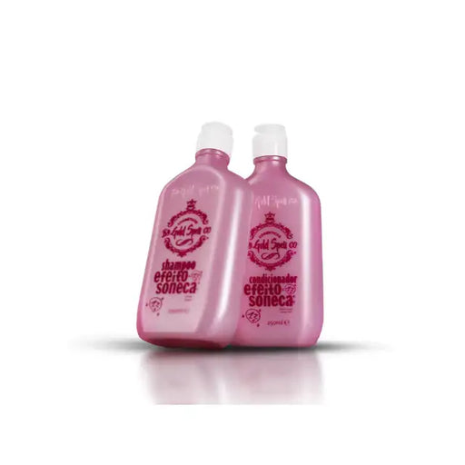 Gold Spell Co. Sleep Effect Ultra-Hydrating & Anti-Volume Hair System Shampoo and Conditioner Set (2 x 8.45 fl oz) side by side product display - Buy now at MKPBR.COM - Worldwide Shipping