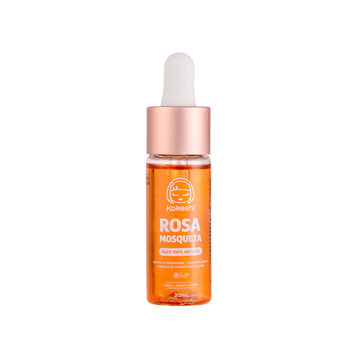 Kokeshi 100% Pure Rosehip Oil 20ml bottle front view – Buy now at MKPBR.COM – Worldwide Shipping