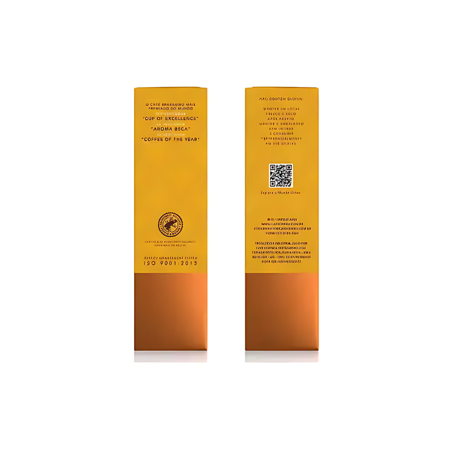 Orfeu Bourbon Amarelo Ground Coffee – The Orfeu Bourbon Amarelo Ground Coffee bag next to coffee plants, emphasizing its varietal origin and cultivation. – Buy now at MKPBR.COM – Worldwide Shipping