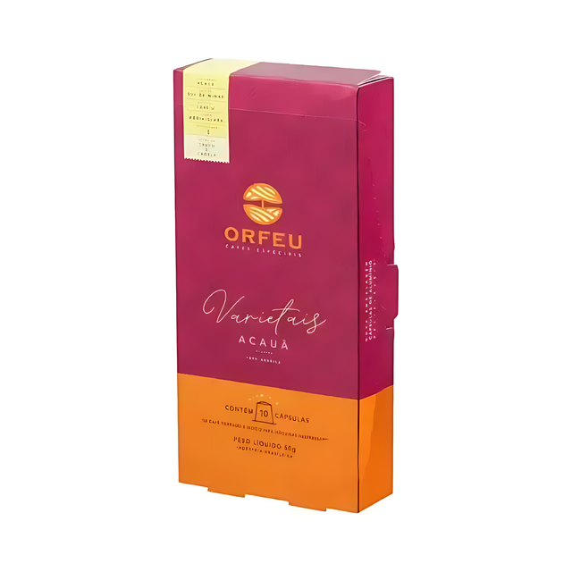 Orfeu Acauã Nespresso Compatible Coffee Capsules – The front view of the Orfeu Acauã Nespresso Compatible Coffee Capsules