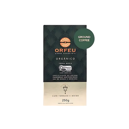 Orfeu Organic Ground Coffee – 100% Arabica, Chocolate & Caramel Notes, Medium Roast – 8.82 oz (250g)