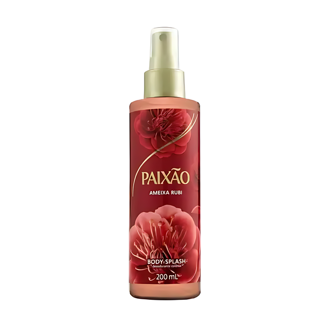 Paixão Ruby Plum Body Splash, 200ml, a distinctive, sensual, and vegan fragrance with fruity, floral, vanilla & woody notes.– Buy now at MKPBR.COM – Worldwide Shipping