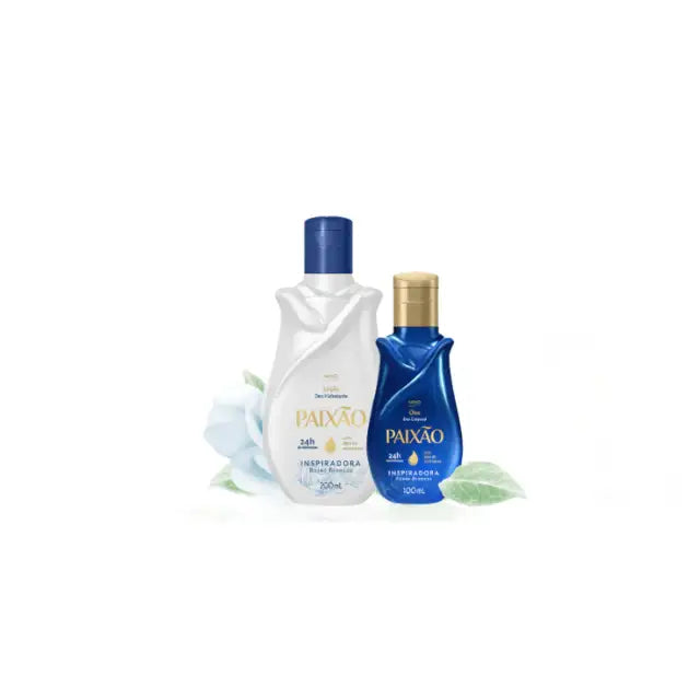 Paixão Inspiring White Roses Hydrating Body Lotion & Oil Duo – 10.58 oz & 3.52 oz – Buy now at MKPBR.COM – Worldwide Shipping