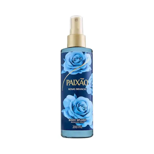 Paixão White Roses Body Splash, 200ml, a fresh, sophisticated, and vegan fragrance with lavender and rose notes.– Buy now at MKPBR.COM – Worldwide Shipping