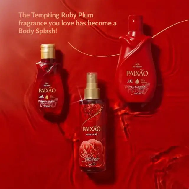 Paixão Ruby Plum light perfume, 200ml, a versatile and elegant fragrance for any moment of the day.– Buy now at MKPBR.COM – Worldwide Shipping