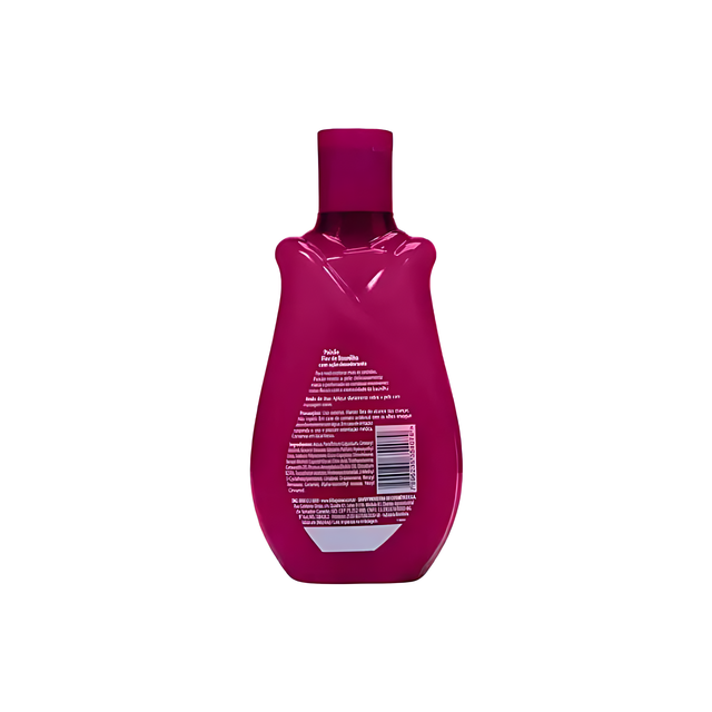 Back label of Paixao Vanilla Flower deodorant moisturizing lotion 200 ml with ingredients and barcode. Buy now at MKPBR.COM – Worldwide Shipping
