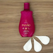 Paixao Vanilla Flower deodorant moisturizing lotion 200 ml on wooden surface with three lotion dollops. Buy now at MKPBR.COM – Worldwide Shipping
