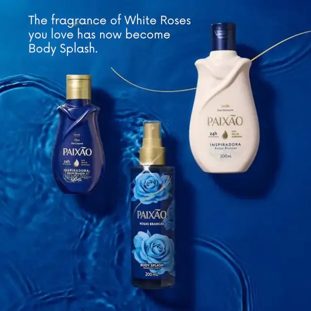 Paixão White Rose light perfume, 200ml, a versatile and elegant fragrance for any moment of the day.– Buy now at MKPBR.COM – Worldwide Shipping
