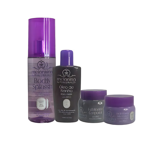 Phállebeauty Melanina 4-Item Body Care Kit - Complete Skincare Routine – Buy now at MKPBR.COM – Worldwide Shipping