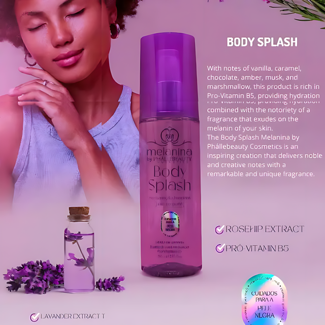 Phállebeauty Melanina Body Fragrance with Pro-Vitamin B5 for Skin – Buy now at MKPBR.COM – Worldwide Shipping