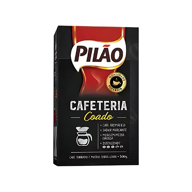 Pilão Cafeteria Coado Vacuum Roasted Ground Coffee 17.64 oz (500 g) - Aromatic & Intense – Buy now at MKPBR.COM – Worldwide Shipping