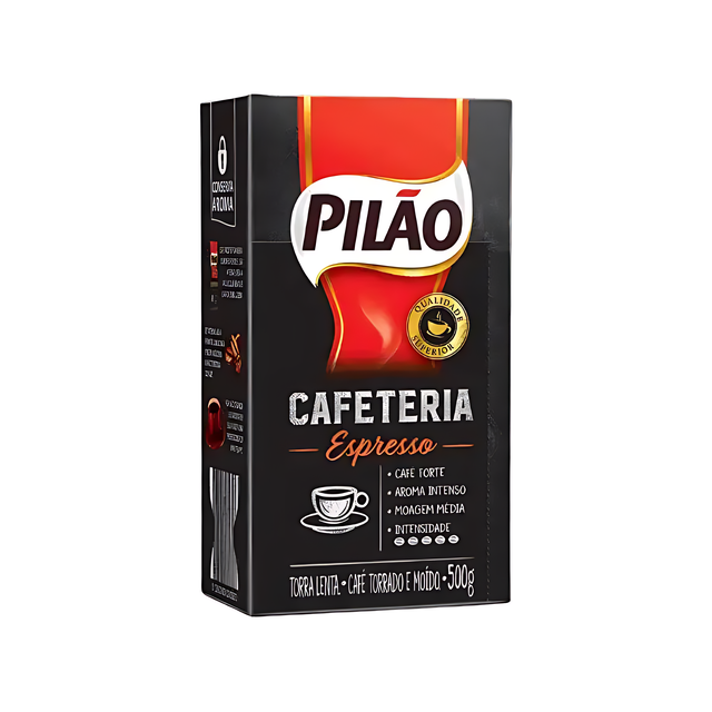 4-Pack Pilão Cafeteria Espresso Vacuum Ground Coffee 4 x 17.64 oz (2 kg) - Consistent Strength, Everyday Indulgence – Buy now at MKPBR.COM – Worldwide Shipping
