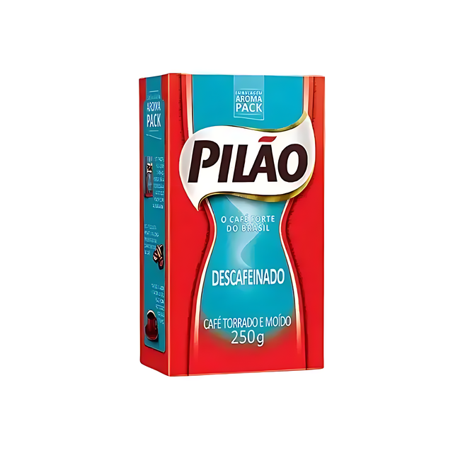 Pilão Decaffeinated Brazilian Ground Coffee, Intense Flavor, 8.82 oz (250g) – Buy now at MKPBR.COM – Worldwide Shipping
