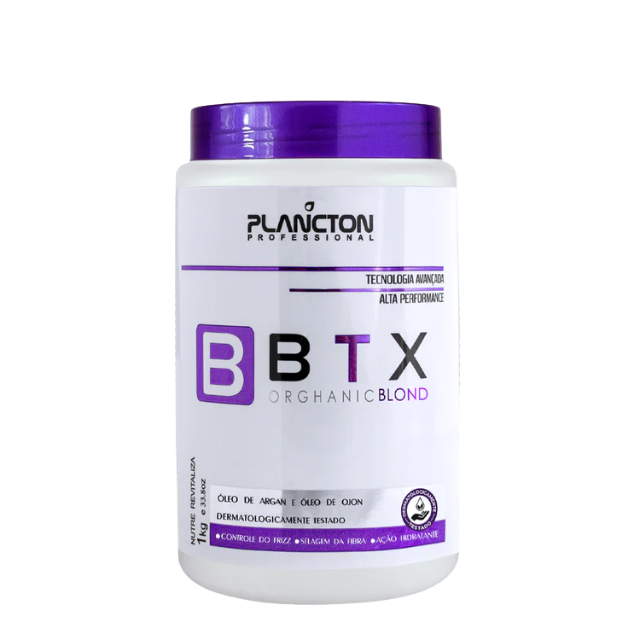 Plancton Professional BTX Orghanic Blond Revitalizing Mask front view 35.2 oz (1kg) – Buy now at MKPBR.COM – Worldwide Shipping