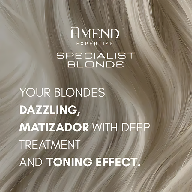 Achieve perfect platinum blonde hair with Amend Specialist Toning Mask, your official Brazilian beauty secret – Buy now at MKPBR.COM – Worldwide Shipping