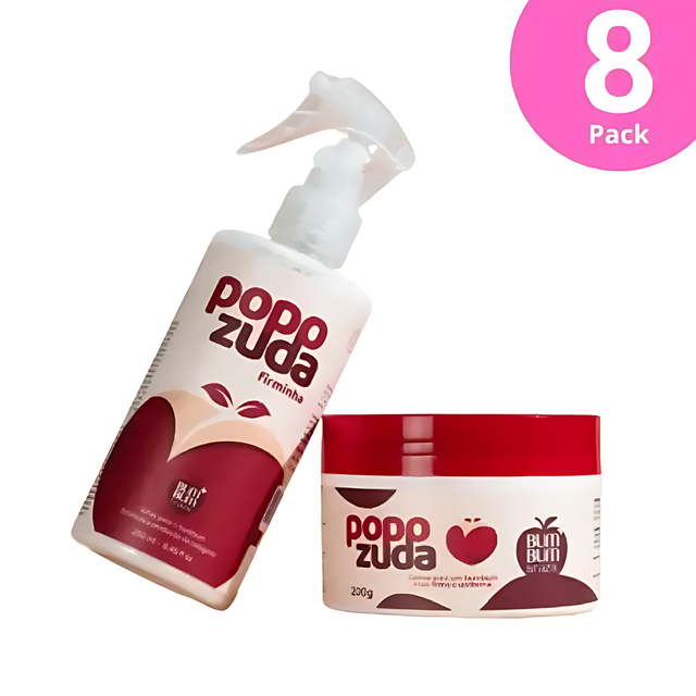 Popozuda cream and spray combo 8 Pack moisturizing hidratante with firming formula