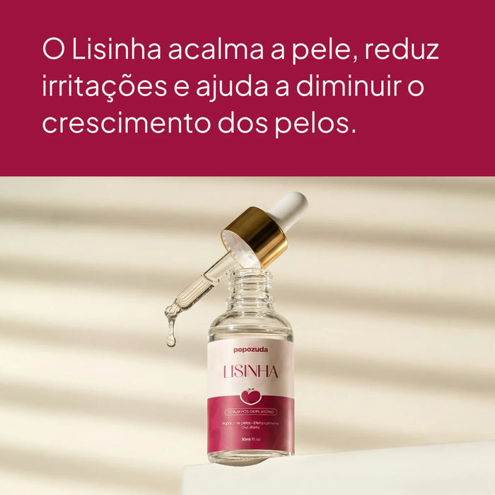 Popozuda Lisinha post-depilation body lotion that soothes, hydrates and smooths skin after hair removal – Buy now at MKPBR.COM – Worldwide Shipping