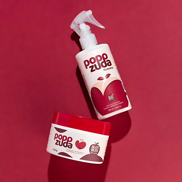 Kit de Crema + Spray Popozuda 8-Pack – Set Original de Cuidado Corporal para Hidratación y Firmeza (Set de 8 Kits)
