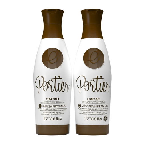 Portier Cacao 1L professional smoothing kit front view – Buy now at MKPBR.COM – Worldwide Shipping