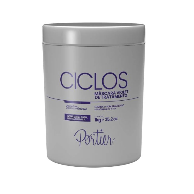 Portier Ciclos Violet 1kg blonde toning mask – Buy now at MKPBR.COM – Worldwide Shipping