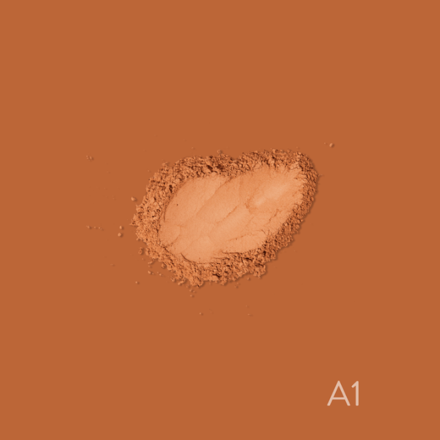 Catharine Hill Angel Powder Loose Face Powder by Pri Lessa – Ultrafine Matte Setting Powder 0.35 oz (10g) – Shade A1 caramelized tone for dark warm skins – Buy now at MKPBR.COM – Worldwide Shipping