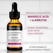 Principia AM-10 Mandelic Acid Serum 10% + Alpha Arbutin 1% for Dark Spot & Oil Control Care, 1.01 fl oz (30 mL) skincare flat lay – Buy now at MKPBR.COM – Worldwide Shipping
