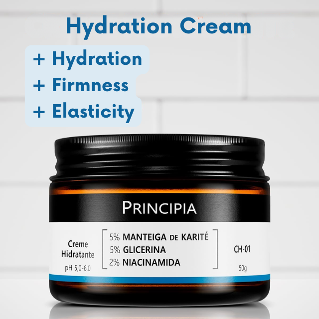 Principia CH-01 Face Moisturizer with Shea Butter 5% + Glycerin 5% + Niacinamide 2% for Hydration & Firmness Care, 1.76 oz (50 g) minimalist studio shot – Buy now at MKPBR.COM – Worldwide Shipping