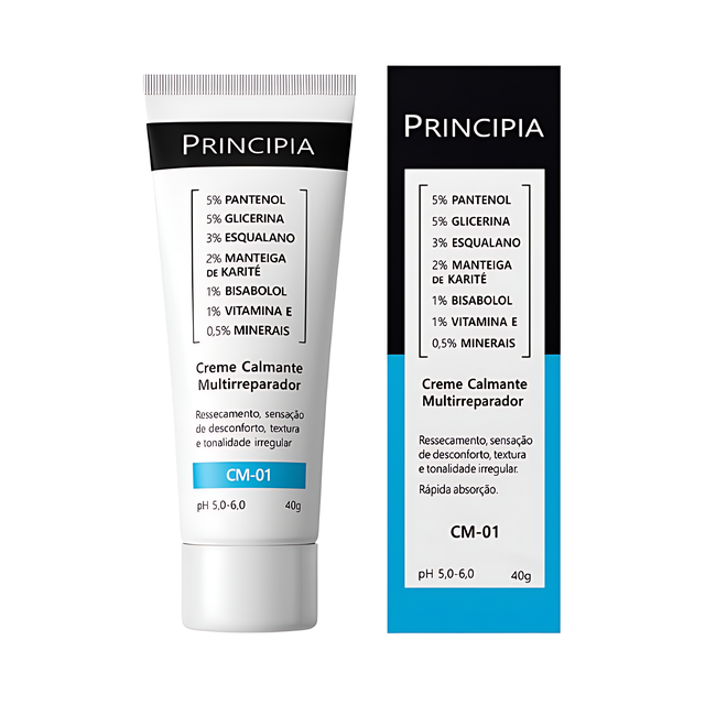 Principia CM-01 Multi-Repair Calming Face Cream 17.5% Active Complex for Redness & Barrier Comfort Care, 1.76 oz (50 g) front jar view – Buy now at MKPBR.COM – Worldwide Shipping