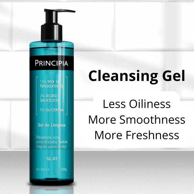 Principia GL-01 Salicylic Acid Face Cleanser Gel for Oil Control, 12.35 oz (350 g) cleansing prep scene – Buy now at MKPBR.COM – Worldwide Shipping