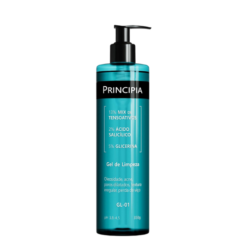 Principia GL-01 Salicylic Acid Face Cleanser Gel for Oil Control, 12.35 oz (350 g) front bottle view – Buy now at MKPBR.COM – Worldwide Shipping