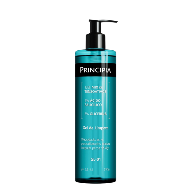 Principia GL-01 Salicylic Acid Face Cleanser Gel for Oil Control, 12.35 oz (350 g) front bottle view – Buy now at MKPBR.COM – Worldwide Shipping