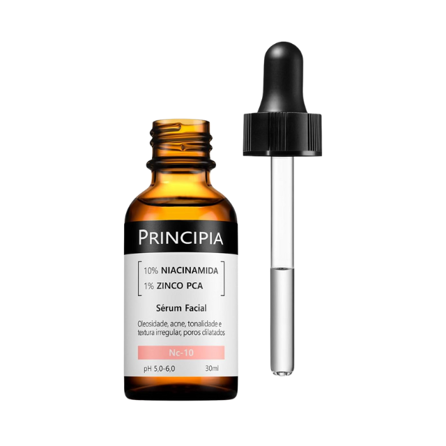 Principia NC-10 Niacinamide Serum 10% + Zinc PCA 1% for Oil Control & Dark Spot Care, 1.01 fl oz (30 mL) dropper detail – Buy now at MKPBR.COM – Worldwide Shipping