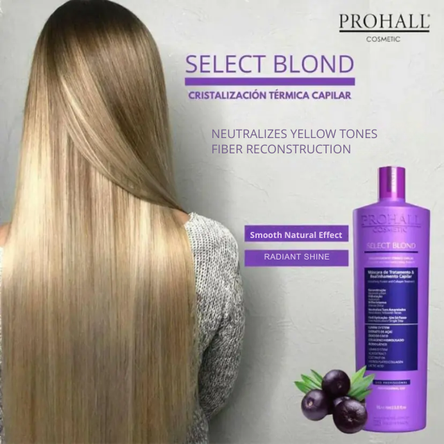 Prohall Select Blond Professional Blonde Hair Toning Treatment – Buy now at MKPBR.COM – Worldwide Shipping