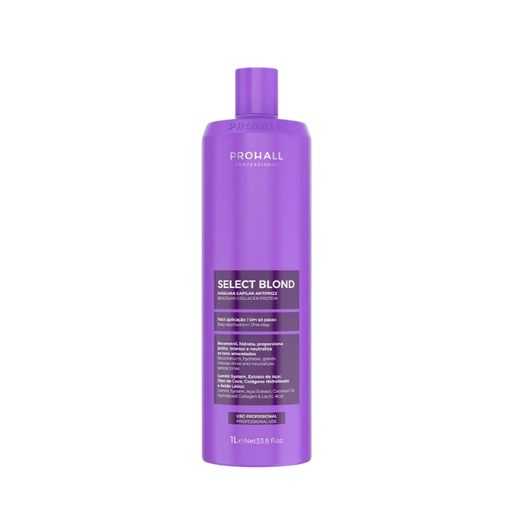 Prohall Select Blond Toning Anti-Frizz Smoothing Treatment 33.81 oz (1 L) – Buy now at MKPBR.COM – Worldwide Shipping