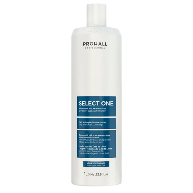Prohall Select One Brazilian Keratin Smoothing Treatment 33.81 oz (1 L) – Buy now at MKPBR.COM – Worldwide Shipping