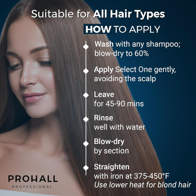 Prohall Select One Brazilian Keratin Smoothing Treatment Professional Application – Buy now at MKPBR.COM – Worldwide Shipping