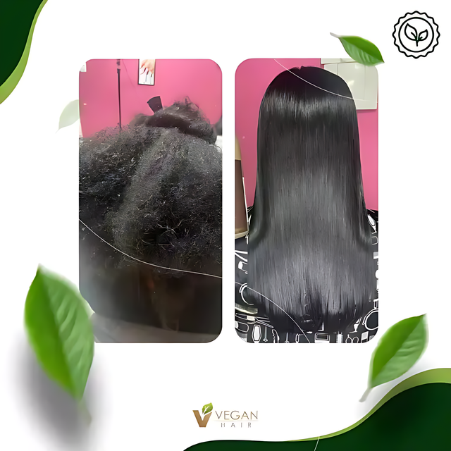 Experience significant frizz reduction with the Vegan Hair by Prolisse treatment kit. Buy now at MKPBR.COM with worldwide shipping.