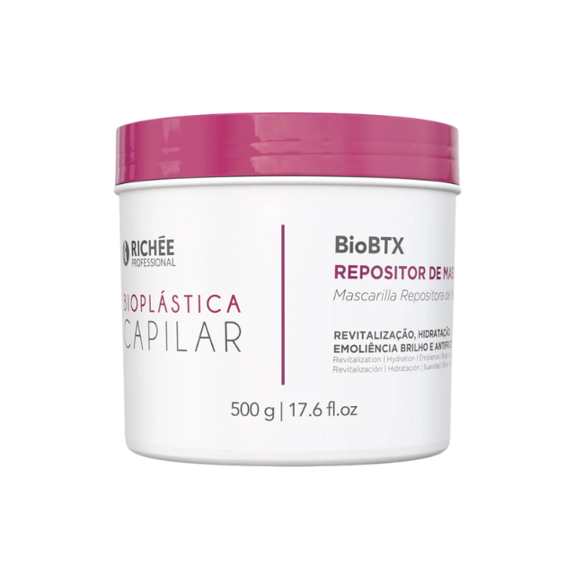 Richée Bioplástica Bio Mass Replenishing Hair Mask 500g packaging display – Buy now at MKPBR.COM – Worldwide Shipping