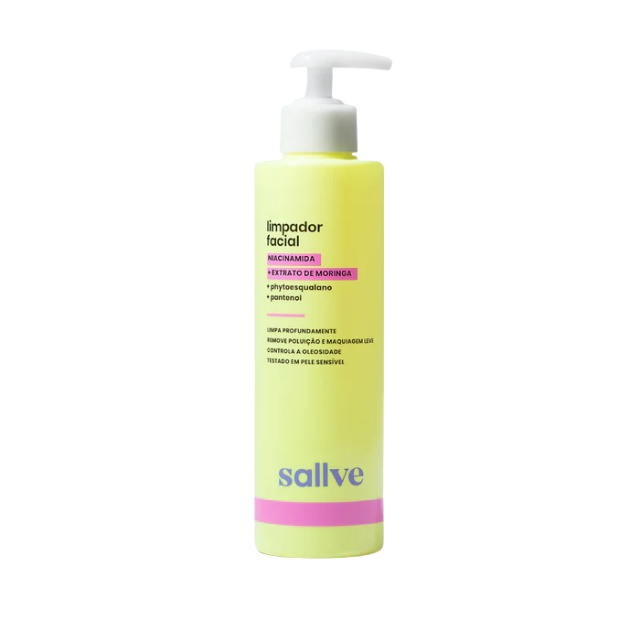 Sallve Facial Cleansing Gel 300ml gentle deep‑clean formula with niacinamide – Buy now at MKPBR.COM – Worldwide Shipping
