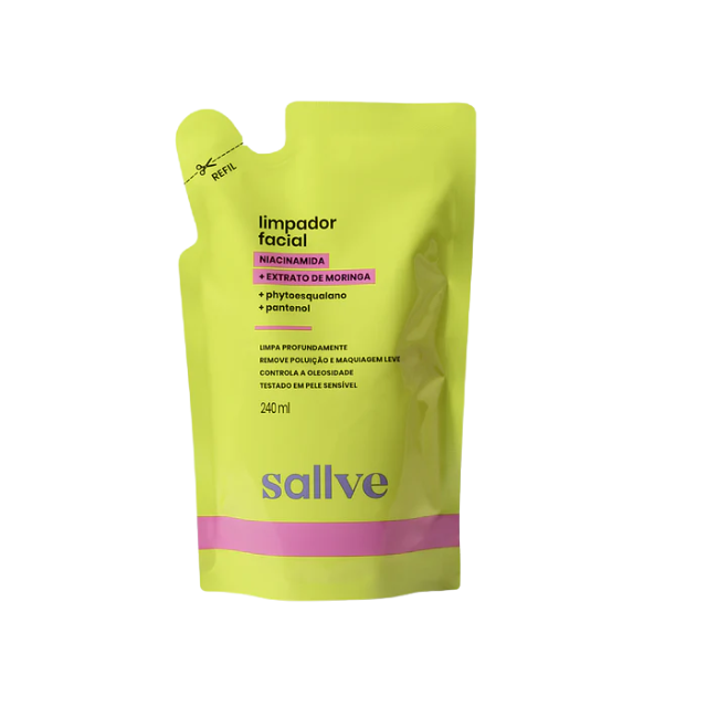 Sallve Facial Cleansing Gel Refill 240ml eco‑friendly gentle cleansing gel – Buy now at MKPBR.COM – Worldwide Shipping


