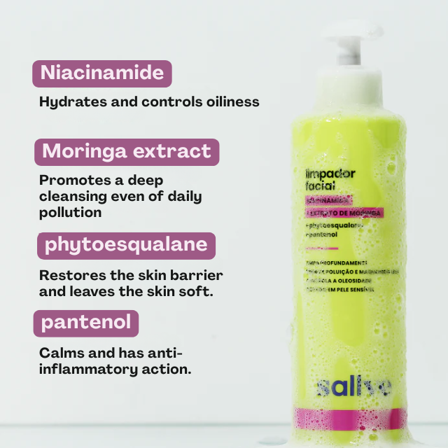 Sallve Gentle Facial Cleanser 300ml for refreshed, comfortable skin – Buy now at MKPBR.COM – Worldwide Shipping


