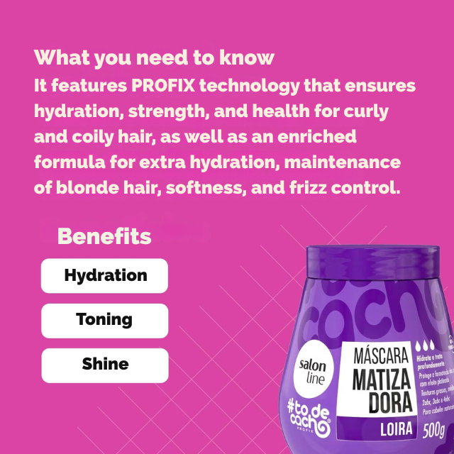 Blonde toning mask for wavy curly and coily hair – Buy now at MKPBR.COM – Worldwide Shipping
