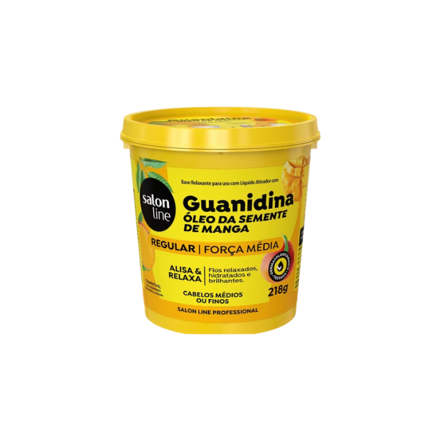 Salon Line Guanidina Mango Regular Relaxer Kit front view – Buy now at MKPBR.COM – Worldwide Shipping
