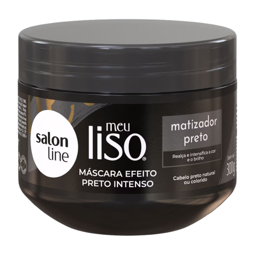 Salon Line Meu Liso Black Toning Mask 300 g front view – Buy now at MKPBR.COM – Worldwide Shipping
