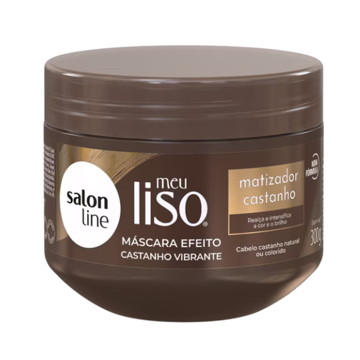 Salon Line Meu Liso Brown Toning Mask 300 g front view – Buy now at MKPBR.COM – Worldwide Shipping
