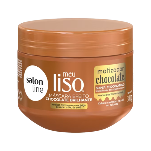 Salon Line Meu Liso Chocolate Toning Mask 300 g front view – Buy now at MKPBR.COM – Worldwide Shipping
